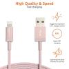 imageAmazon Basics Fast Charging USBC to Lightning iPhone Charger Cable Nylon Braided Cord MFi Certified Compatible Charger for Apple iPhone 14 13 12 11 X Xs Pro Pro Max Plus iPad 6 feet Dark GrayRose Gold