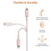 imageAmazon Basics Fast Charging USBC to Lightning iPhone Charger Cable Nylon Braided Cord MFi Certified Compatible Charger for Apple iPhone 14 13 12 11 X Xs Pro Pro Max Plus iPad 6 feet Dark GrayRose Gold