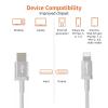 imageAmazon Basics Fast Charging USBC to Lightning iPhone Charger Cable Nylon Braided Cord MFi Certified Compatible Charger for Apple iPhone 14 13 12 11 X Xs Pro Pro Max Plus iPad 6 feet Dark GraySilver