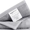 imageAmazon Basics Fast Drying Cotton Washcloths for Bathroom Machine Washable Soft and Absorbent 12 x 12 in White 60 PackGray