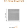 imageAmazon Basics Fast Drying Cotton Washcloths for Bathroom Machine Washable Soft and Absorbent 12 x 12 in White 60 PackGray