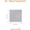 imageAmazon Basics Fast Drying Cotton Washcloths for Bathroom Machine Washable Soft and Absorbent 12 x 12 in White 60 PackGray