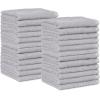 imageAmazon Basics Fast Drying Cotton Washcloths for Bathroom Machine Washable Soft and Absorbent 12 x 12 in White 60 PackGray