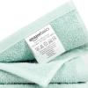 imageAmazon Basics Fast Drying Cotton Washcloths for Bathroom Machine Washable Soft and Absorbent 12 x 12 in White 60 PackIce Blue