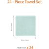 imageAmazon Basics Fast Drying Cotton Washcloths for Bathroom Machine Washable Soft and Absorbent 12 x 12 in White 60 PackIce Blue