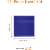 imageAmazon Basics Fast Drying Cotton Washcloths for Bathroom Machine Washable Soft and Absorbent 12 x 12 in White 60 PackNavy Blue
