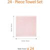 imageAmazon Basics Fast Drying Cotton Washcloths for Bathroom Machine Washable Soft and Absorbent 12 x 12 in White 60 PackPetal Pink