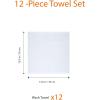 imageAmazon Basics Fast Drying Cotton Washcloths for Bathroom Machine Washable Soft and Absorbent 12 x 12 in White 60 PackWhite