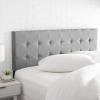imageAmazon Basics Faux Linen Upholstered Tufted Headboard with Adjustable Height King GrayGray