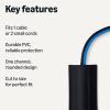 imageAmazon Basics Floor Cord Cover 6ft Length 26quot Diameter Black