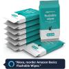 imageAmazon Basics Flushable Adult Toilet Wipes Fragrance Free 42 Count Pack of 8 Total 336 wipes Previously Solimo42 Count Pack of 8