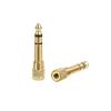 imageAmazon Basics Gold Plated 635mm 14 Male to 35mm 18 Female audio Stereo Headphone Adapter  2PackGold