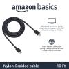 imageAmazon Basics HDMI Cable 10ft 4K HDMI 20 Cord 18Gbps NylonBraided 4K60Hz 2160p 48 bit Compatible with TVPS5XboxRoku Black ampamp BlueBlack