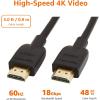 imageAmazon Basics HighSpeed 4K Ultra HD HDMI 20 CableCord 10 feet 1Pack Case of 52 18 Gbps 60 Hz 2160p 48 bit MaletoMale Ethernet Ready 3D Black3 Feet
