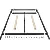 imageAmazon Basics Industrial Metal Bed Frame with Headboard and Wood Slats 14 Inches High Queen BlackBlack