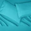 imageAmazon Basics Kids Soft EasyWash Lightweight Microfiber 4Piece Sheet Set Queen Unicorn and RainbowBright Aqua