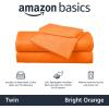 imageAmazon Basics Kids Soft EasyWash Lightweight Microfiber 4Piece Sheet Set Queen Unicorn and RainbowBright Orange