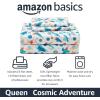 imageAmazon Basics Kids Soft EasyWash Lightweight Microfiber 4Piece Sheet Set Queen Unicorn and RainbowCosmic Adventure