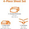 imageAmazon Basics Kids Soft EasyWash Lightweight Microfiber 4Piece Sheet Set Queen Unicorn and RainbowCosmic Adventure