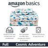 imageAmazon Basics Kids Soft EasyWash Lightweight Microfiber 4Piece Sheet Set Queen Unicorn and RainbowCosmic Adventure