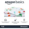 imageAmazon Basics Kids Soft EasyWash Lightweight Microfiber 4Piece Sheet Set Queen Unicorn and RainbowDinosaurs