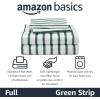 imageAmazon Basics Kids Soft EasyWash Lightweight Microfiber 4Piece Sheet Set Queen Unicorn and RainbowGreen Strip