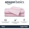 imageAmazon Basics Kids Soft EasyWash Lightweight Microfiber 4Piece Sheet Set Queen Unicorn and RainbowLight Pink