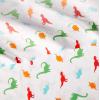 imageAmazon Basics Kids Soft EasyWash Lightweight Microfiber 4Piece Sheet Set Queen Unicorn and RainbowMulticolor Dinosaurs