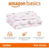 imageAmazon Basics Kids Soft EasyWash Lightweight Microfiber 4Piece Sheet Set Queen Unicorn and RainbowPink Kitties