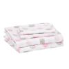 imageAmazon Basics Kids Soft EasyWash Lightweight Microfiber 4Piece Sheet Set Queen Unicorn and RainbowPink Kitties
