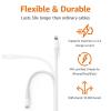 imageAmazon Basics MFi Certified USBA to Lightning Charger Cable for Apple iPhone iPad 10 Foot White 1PackWhite