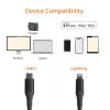 imageAmazon Basics MFi Certified USBC to Lightning Fast Charging Cable for Apple iPhone Nylon Braided 10 ft WhiteBlack