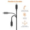 imageAmazon Basics MFi Certified USBC to Lightning Fast Charging Cable for Apple iPhone Nylon Braided 10 ft WhiteBlack