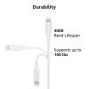 imageAmazon Basics MFi Certified USBC to Lightning Fast Charging Cable for Apple iPhone Nylon Braided 10 ft WhiteWhite