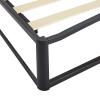 imageAmazon Basics Metal Platform Bed Frame with Wood Slat Support 6 Inches High Twin BlackFull