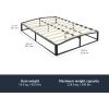 imageAmazon Basics Metal Platform Bed Frame with Wood Slat Support 6 Inches High Twin BlackQueen