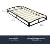 imageAmazon Basics Metal Platform Bed Frame with Wood Slat Support 6 Inches High Twin BlackTwin