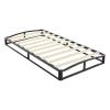 imageAmazon Basics Metal Platform Bed Frame with Wood Slat Support 6 Inches High Twin BlackTwin