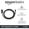 imageAmazon Basics Mini DisplayPort to HDMI Display Adapter Cable  6 ft Case of 52 Black6Feet