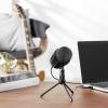 imageAmazon Basics Mini USB Condenser Microphone for Online Meeting Gaming Podcast  BlackBlack