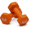 imageAmazon Basics Neoprene Dumbbell Hand Weights for Exercise and Muscle Toning6 Pound  Pair