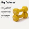 imageAmazon Basics Neoprene Dumbbell Hand Weights for Exercise and Muscle Toning8 Pound  Pair