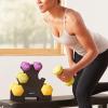 imageAmazon Basics Neoprene Dumbbell Hand Weights for Exercise and Muscle ToningRack with 3 Pairs 3  5  and 8 Pound