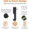 imageAmazon Basics NiMh Rechargeable Batteries 4 AA ampamp 4 AAA with 4 Bay Battery Charger Type A American Plug Black 8 Count4 Bay