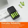 imageAmazon Basics NiMh Rechargeable Batteries 4 AA ampamp 4 AAA with 4 Bay Battery Charger Type A American Plug Black 8 Count4Bay