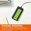 imageAmazon Basics NiMh Rechargeable Batteries 4 AA ampamp 4 AAA with 4 Bay Battery Charger Type A American Plug Black 8 Count8 count Pack of 1