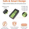 imageAmazon Basics NiMh Rechargeable Batteries 4 AA ampamp 4 AAA with 4 Bay Battery Charger Type A American Plug Black 8 CountPack of 16