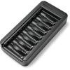 imageAmazon Basics NiMh Rechargeable Batteries 4 AA ampamp 4 AAA with 4 Bay Battery Charger Type A American Plug Black 8 CountPack of 16