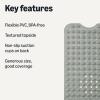 imageAmazon Basics NonSlip Bath Mat with Suction Cups for Tub and Shower 40quot x 16quot Grey