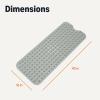 imageAmazon Basics NonSlip Bath Mat with Suction Cups for Tub and Shower 40quot x 16quot Grey